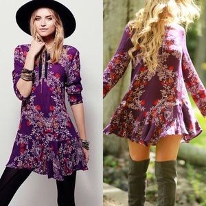 Free People Purple Smooth Talker Mini Dress